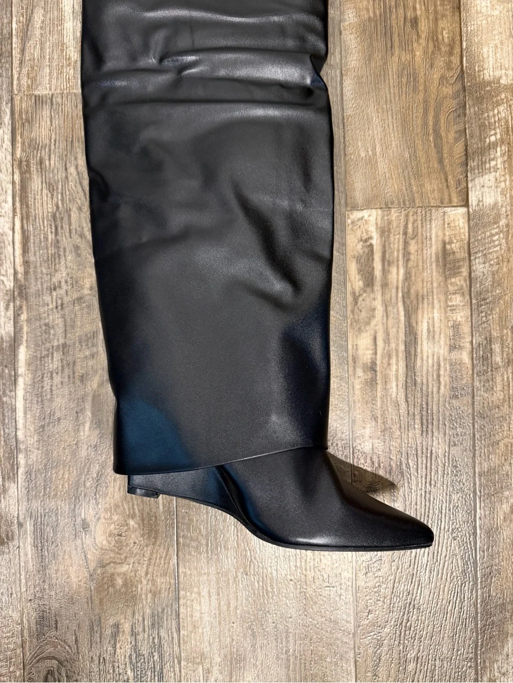 Fashion Nova Black Over-the-Knee, Extra Tall Pointed Toe Boots Size 11